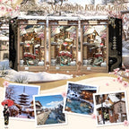 Fsolis DIY Book Nook Kit for Adults – Japan Booknook 3D Wooden Puzzles Japanese Winter Scene Miniature Model Mini Build House Craft Gift for Women Hobbies (Kyoto Snow Whisper) - style: Kyoto Snow Whisper