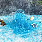 2lb Crushed Blue Glass Chips, Resin Art Decorative DIY Blue Broken Glass 3-6mm - color: Blue