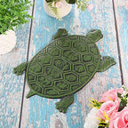 MDLUU Cast Iron Stepping Stone, Turtle Stepping Stone, Decorative Tortoise Flagstone for Lawn, Yard, Garden Walkway - size: Turtle(12.9" x 8.6")Green