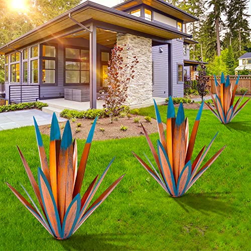 Homight Metal Tequila Country Sculpture DIY Tequila Plant Home Decor Country Tequila Garden Ornament Indooutdoor Statuette Patio Lawn Patio Stake Decoration Gift to The Garden - color: 1big