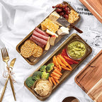 Bathroom Long Vanity Trays, 1PCS Wooden Toilet Tank Storage Tray, Farmhouse Wood Tray Kitchen Living Room Counter Top Organizers for Small Things, Dressing Table Sink Holders 11 x 4 inch - color: Square