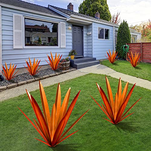 Homight Metal Tequila Country Sculpture DIY Tequila Plant Home Decor Country Tequila Garden Ornament Indoor Outdoor Statue Patio Lawn Patio Stake Decoration Gift to The Garden - color: 3 Big Red