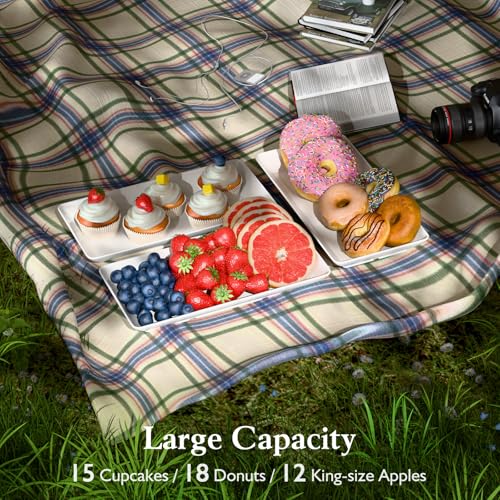 3-Tier Melamine Serving Tray Set, 11.5" x 5.6" Platters for Serving Food, Black Reusable Trays with Black Metal Display Stand for Cupcakes, Sevring Food, Dessert, Fruit, Cookie, Gold - color: Gold, size: 11.8" x 5.7"