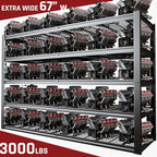 67" W Garage Shelving Heavy Duty, 18" D Garage Shelves, 78" H Adjustable Storage Shelving Unit, 5 Tier Commercial Metal Shelves for Warehouse, Basement, Shop, 67" W x 18" D x 78" H - size: 68"Wx18"Dx78"H | 5 Tier