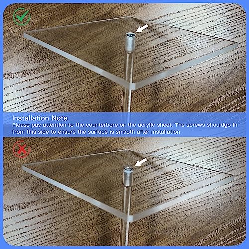 TEKXYZ 15.75 Inch Height Clear Acrylic Balloon Stand for Table Centerpiece Decoration, Set of 4