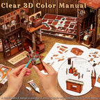 MiniCity Book Nook Kit, DIY Miniature Dollhouse Booknook Kit, 3D Wooden Puzzle Bookend Bookshelf Insert Decor with LED Light for Teens and Adults (Roaring Twenties Speakeasy) - style: Roaring Twenties Speakeasy