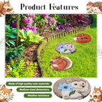 Cinnvoice 3 Pack Garden Stepping Stone Outdoor, Decorative Dimensional Resin Stepping Stones for Patio Pathway Landscaping Walkway Sculpture Yard Backyard Lawn(Animal,10 Inches) - size: 10 Inches, style: Animal