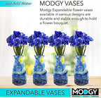 MODGY Expandable Flower Vase, Plastic Decorative Modern Foldable Printed Vases for Centerpieces for Wedding, Dining Table, Home Decor, Living Room, Bathroom, Starry Night, Vincent Van Gogh, 4 Pack - style: 4 Pack