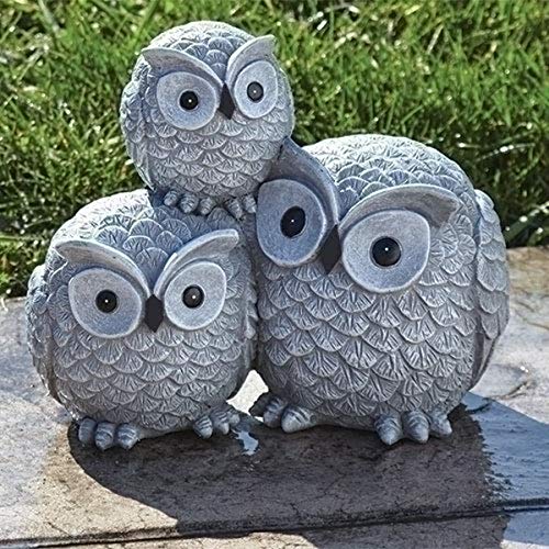 Garden Items Owls Garden Statue, one Size, Light Gray - size: One Size