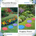 Cinnvoice 3 Pack Garden Stepping Stone Outdoor, Decorative Dimensional Resin Stepping Stones for Patio Pathway Landscaping Walkway Sculpture Yard Backyard Lawn(Hydrangea,10 Inches) - size: 10 Inches, style: Hydrangea