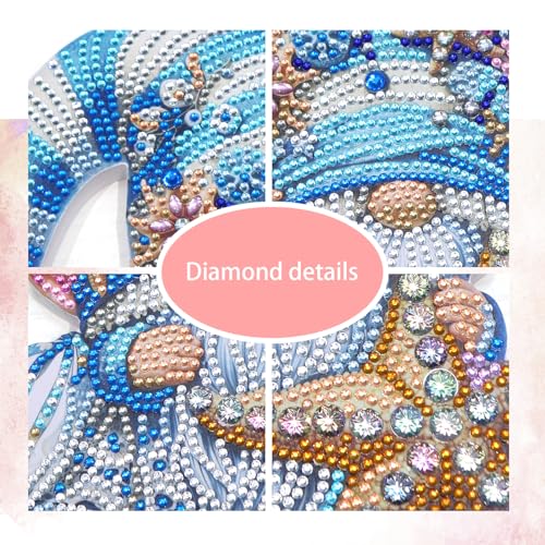 Gnome Tabletop Diamond Art Painting - DIY Diamond Art Kits for Adults Figurines Special Shaped Rhinestone Gem Art Statues, 5D Painting with Diamond Dots Sculpture Ornaments Kits Gifts for Beginner - color: Q010