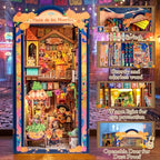 Cutefun Book Nook Kits for Adults Mexican Art and Culture, DIY Miniature Dollhouse Kit for Bookshelf Insert Decor with LED, 3D Wooden Puzzle Booknook for Teens Creative Gifts (Plaza de Los Muertos) - style: Plaza de Los Muertos