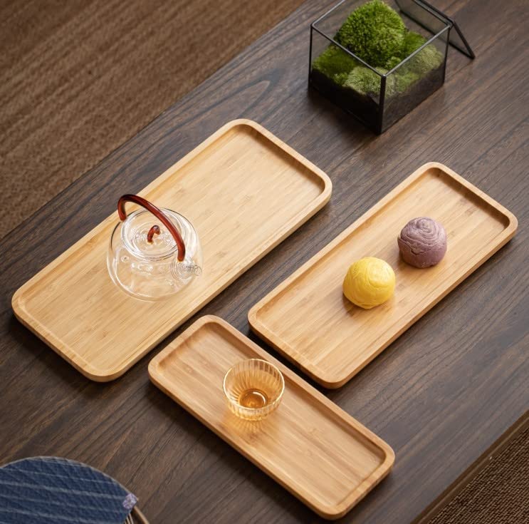 Bamboo Vanity Tray, Bathroom Counter Tray, Toilet Tank Tray, Bathroom Tray for Organizing and Home Decor, 14.2 x 6 x 0.8 inch - size: 14.2" x 6" x 0.8"