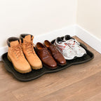 Superio Shoe & Boot Tray for Entryway, All Season Indoor and Outdoor Waterproof Mat for Snow and Mud, Heavy Duty Black Shoe Tray, Multi-Purpose: Pet Food, Under Sink Mat, Garden, All-Weather Use