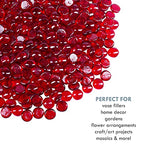 Galashield Flat Glass Marbles for Vases Red Glass Gems Beads Pebbles Vase Filler (1 LB, Approx. 105 PCS) - color: Red, size: 1 LB