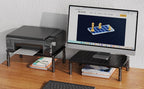 Zimilar 2 Pack Monitor Stand , 3 Height Adjustable Stand with Unique Star Mesh for Computer, Laptop, Printer, Notebook, iMac, Premium Metal Monitor Risers for 2 Monitors