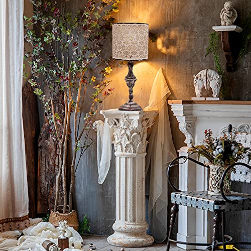Metal Vintage Look Candle Holder Candle Lamp (Beige)