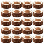 Lawei 20 Pack Wooden Tealight Candle Holder, Wood Votive Tealight Holder Tealight Candlestick for Wedding Party Birthday Holiday Decoration