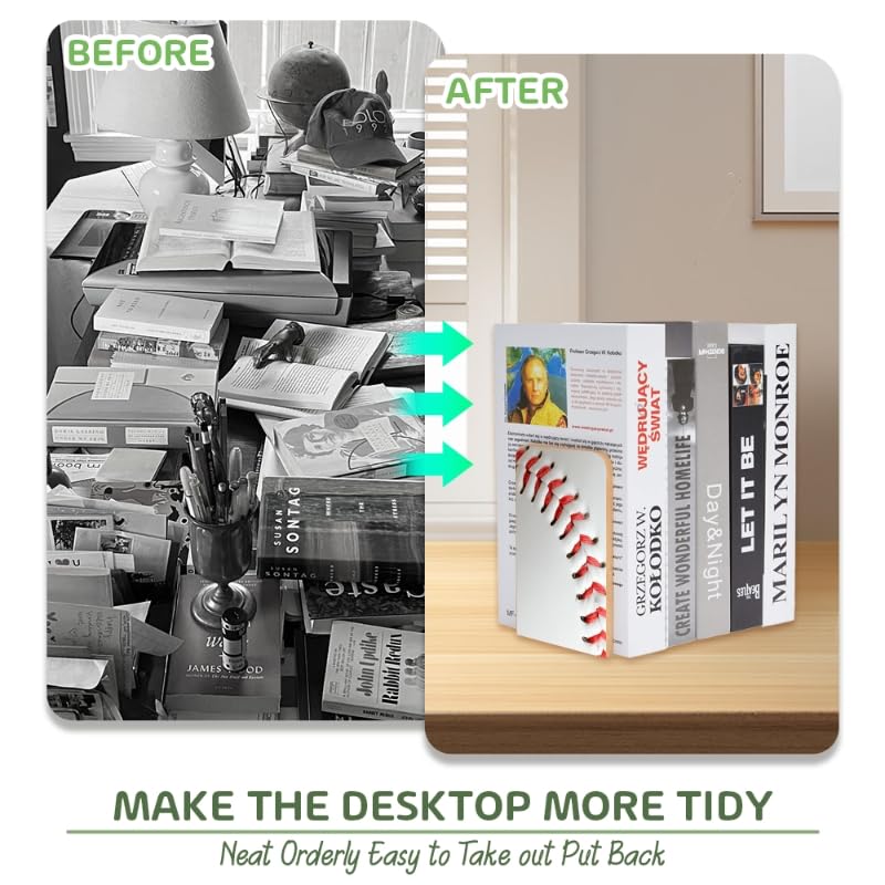 Wood Bookends Non-Slip Bookends Book Stand for Shelves Books/CD - Baseball Pattern