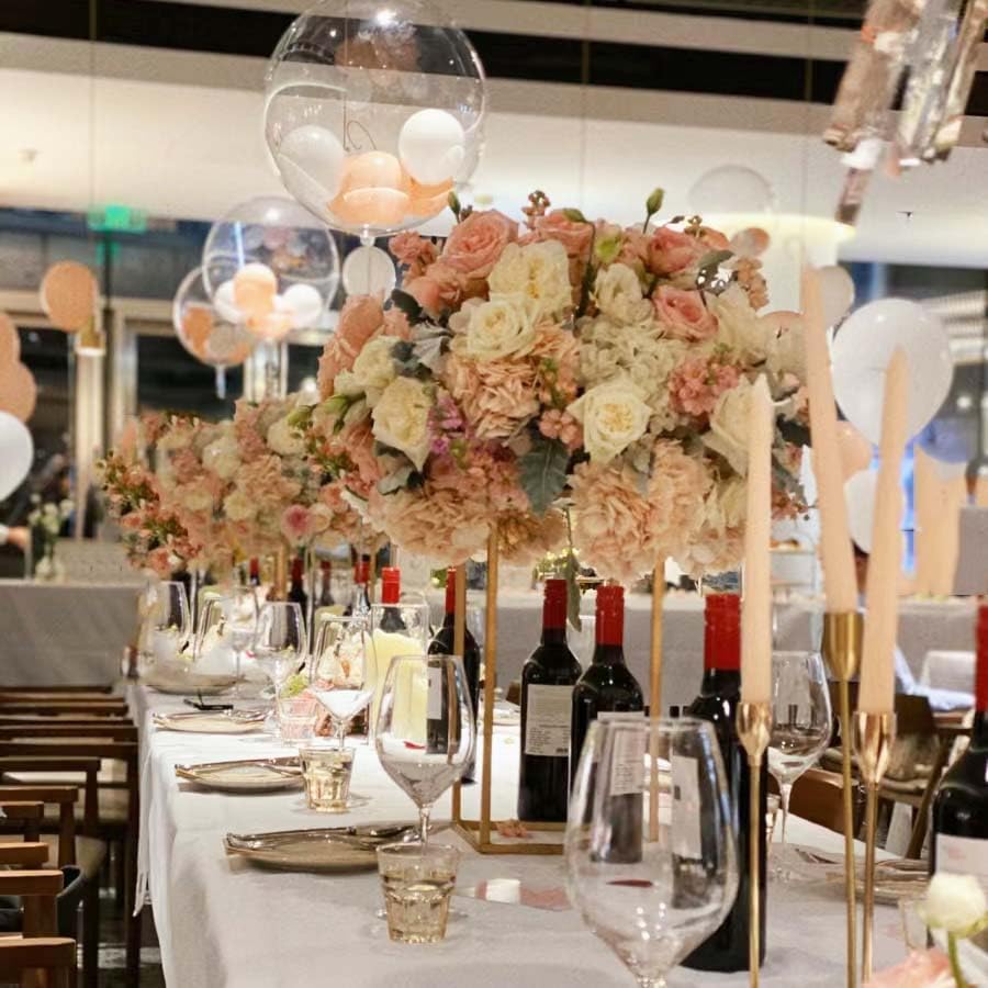 15.75inch 2 pcs Column Vases Gold Centerpieces for Table Metal Flower Stand Gold Wedding Centerpieces for Tables Party Floral Stands for Flowers - size: 15.75 Inches - 2 pcs