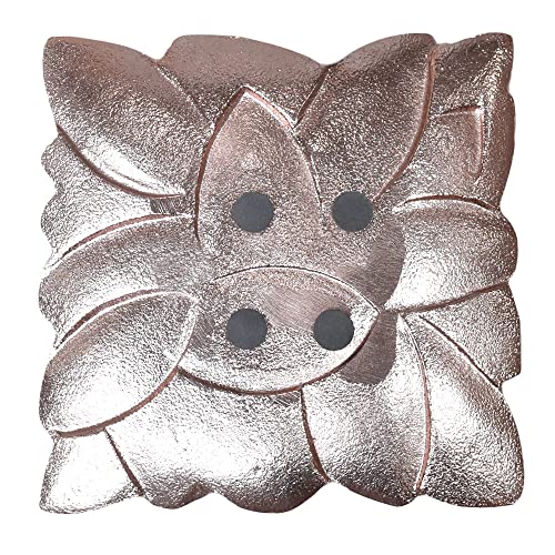 BBH Home's Handmade Bronze Novelty Shaped Aluminium Tray 6.88 x 6.88 x 0.78 AMBBVK043AB2020 - color: Bronze