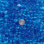 Galashield Flat Glass Marbles for Vases Blue Glass Gems Beads Pebbles Vase Filler (5 LBS, Approx. 540 PCS) - color: Blue, size: 5 LBS