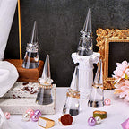 Jetec Clear Acrylic Crystal Ring Holder Acrylic Ring Display Jewelry Holder Wedding Display Cone Support Single Finger Rings Showcase Stand for Jewelry - color: Transparent