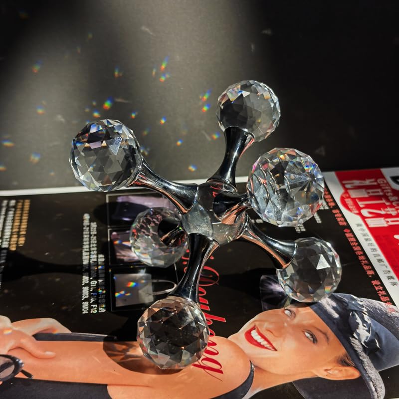 Luxurious Prism Molecular Ball Living Room Desktop Decoration Crystal Molecules, for Birthday Friends Gatherings, Christmas，Home or Office Counter Decoration Accessories