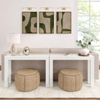 Plank+Beam Modern Solid Wood Console Table, 46 Inch, Sofa Table, Narrow Entryway Table for Hallway, Behind The Couch, Living Room, Foyer, Easy Assembly, White - color: White, size: 46 Inch