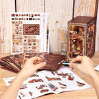 MiniCity Book Nook Kit, DIY Miniature Dollhouse Booknook Kit, 3D Wooden Puzzle Bookend Bookshelf Insert Decor with LED Light for Teens and Adults, Painter's Day at Dusk - style: Painter's Day at Dusk
