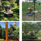 Bird Seed Catcher Tray Platform Feeder Hanging Tray Fits Most feeders Catches Most Falling Seed and Husk Great for Attracting Birds Outdoors, Backyard, Garden - Black