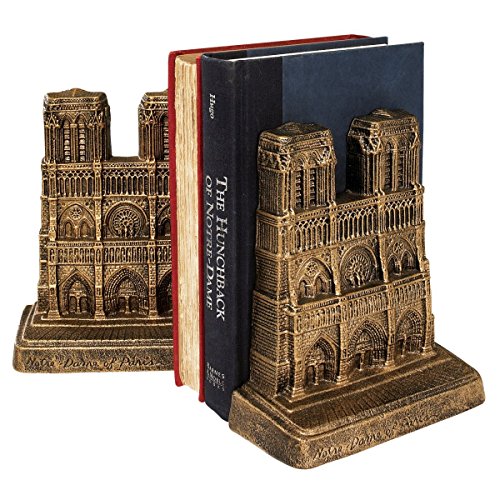 Design Toscano SP1387 Notre Dame of Paris Sculptural Bookends,bronze - style: Notre Dame of Paris
