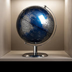 TTKTK World Globe with Stainless steel Stand, 8inch Earth Modern Desktop Globe For Educational Home Office Desk Bookshelf Decor, Cool Tech Gift for Business Men Father Boys Adults & Kids