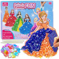 JRD&BS WINL Poke in Art Kit for Kids Toys Age 3-12 Year Old 3D Creative Princesses for Girls Birthday Gifts for 3 4 5 6 7 8 9Year Old Boy DIY Craft Art Kit for Teens Beginner Kids(Princesses) - style: princess