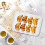 R-kay 3 Pack White Plastic Serving Trays for Party - Rectangular, 8 by 11 in, Heavy Duty Dessert Trays for Food - color: White