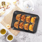 3 Pack Black Plastic Serving Trays for Party - Black Serving Tray 8 x 11 Inch - Heavy Duty Dessert Trays for Food - Rectangular Party Serving Trays for Entertaining - color: Black