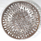BBH Home's Handmade Bronze Novelty Shaped Aluminium Tray 5.51 x 5.51 x 1.37 AMBBVK063AB2020 - color: Bronze
