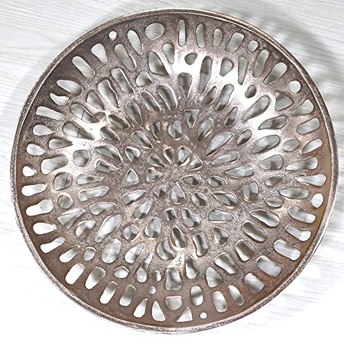 BBH Home's Handmade Bronze Novelty Shaped Aluminium Tray 5.51 x 5.51 x 1.37 AMBBVK063AB2020 - color: Bronze