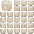 30 PCS Metal Crystal Tealight Candle Holders, Golden Iron Candle Stand with Clear Plastic Crystal, Elegant Table Centerpiece Decor for Weddings Dining Events Parties Celebrations