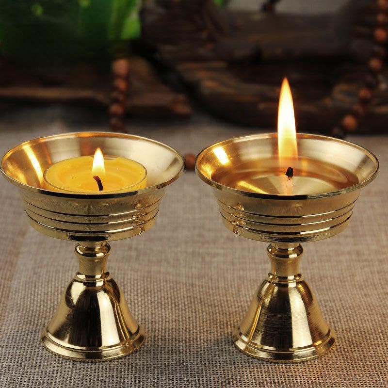Copper Candle Holder, 1PC, Butter lamp Holder, Long lamp, Candle Rod, Candle Holder, Copper Cup, Home Decoration（NO.7）