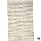Art Object Handknotted Wool Area Rug Multi Sizes Ivory Polka Dot Pattern Hand Woven Carpet for Living Room Bedroom - Soft Pile Pet Friendly Home Decor Made in India - size: 9' x 6' (Rectangular)