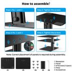 BoYata Monitor Stand, Adjustable Monitor Riser Metal Computer Stand Compatible with TV, PC, Laptop, Computer, iMac, and All Screen Display-Black - color: Black