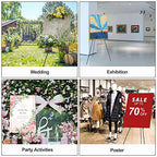 Easel Stand for Wedding Sign & Poster 63'' Easels for Display Portable Art Easel for Floor Adjustable Metal Easel Black - style: Black