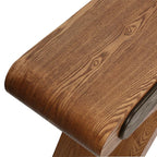 WILLIAMSPACE 47.24" Oval Console Table with Cross Leg & 2 Drawers, Mid Century Modern Wooden Entryway Sofa Table Hallway Table for Living Room, Foyer - Brown - color: 47.24" Oval Console Table With Cross Leg,brown