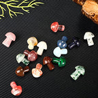 120 Pieces Crystal Mushroom Sculpture Decor Bulks Hand Making Mushroom Crystals Gemstone Quartz Mushrooms Polished Crystal Cute Mushrooms Crystals Stones Decor for Witchcraft Meditation Garden Home