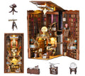 CCCDF Beyond Library Book Nook Kit, Fantasy Magical Bookshelf Insert with LED Lights, Dust Cover, 3D Wooden Puzzle Craft for Adults - style: Beyond Library