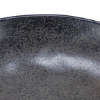 Creative Co-Op Stoneware Bowl with Handle and Base, Black Reactive Glaze - color: Black, size: 8.0" Round x 3.75" Tall