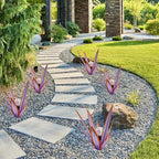 Metal Agave Plant Garden Art, 2 Pack Tequila Rustic Sculpture, Rustic Metal Agave Plants Garden Lawn Home Ornaments, for Yard Stakes, Garden Figurines, Outdoor Patio (2 PCS Purple with Light) - color: 2 Pcs Purple With Light