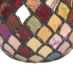 Mosaic Glass Tea Light Holder Scented Candle Holder Romantic Red for Home