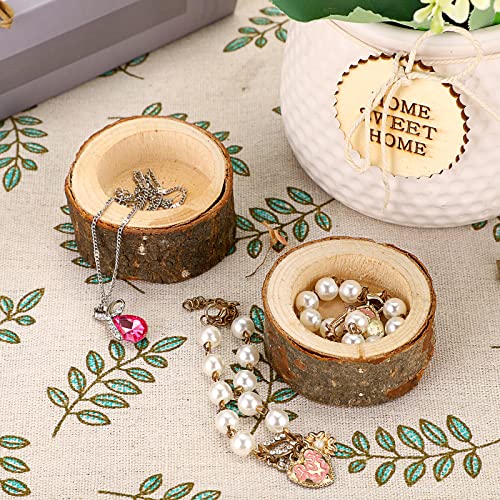 OwnMy Set of 24 Wooden Tea Light Candle Holders Votive Candle Holders, Rustic Wooden Pillar Candle Stands Vintage Wooden Tealight Holders Set Candle Centerpieces for Dining Table Wedding Party, 1" H - size: 1" H